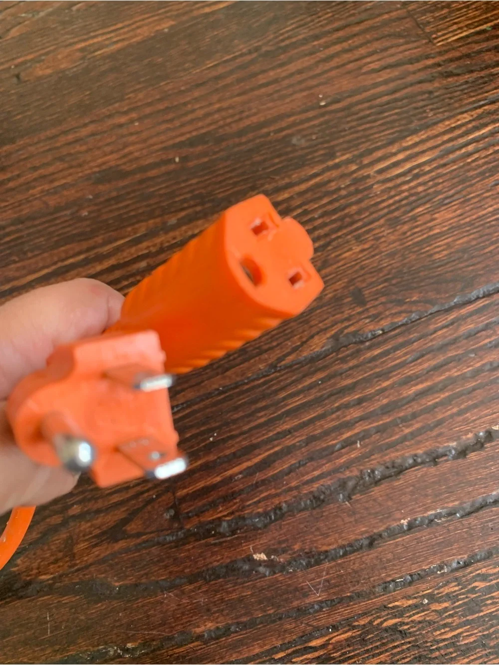 4 ft. Outdoor Extension Cord - 16/3 AWG Short Grounded Orange Power Cable